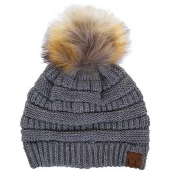 C.C 3pc Knit Warm Pom Beanie Gloves Scarves Set main image 4